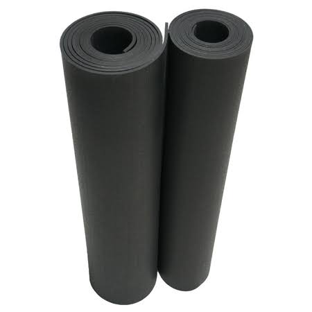 Black Rubber Garage Flooring Sheets and Rolls 3/8 in. T x 4 ft. W x 4 ft. L R931907