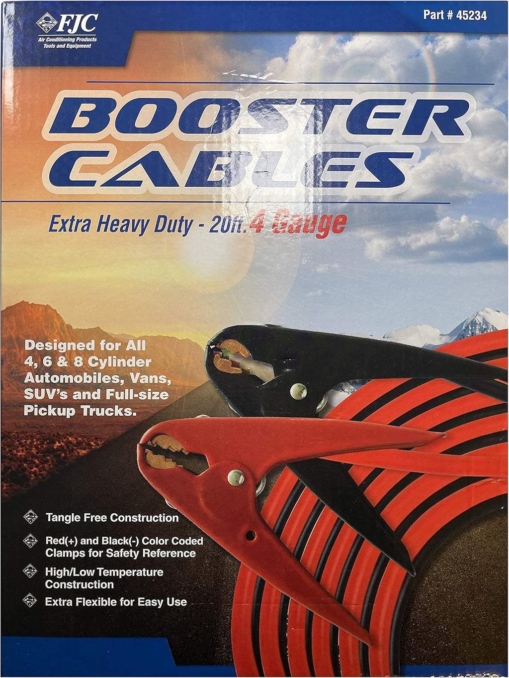 4 Gauge x 20 FT 600 Amp Copper Booster Jumper Cables O79428
