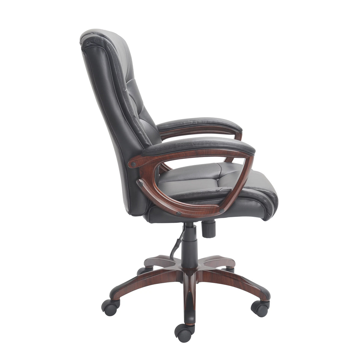 Black Bonded Leather Office Chair with Arms K29715