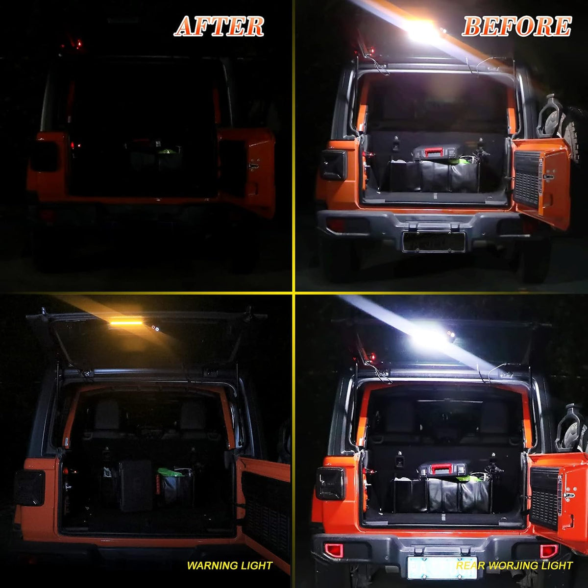 LED Trunk Rear Light Compatible with Jeep Wrangler JL JLU 2018 2019 2020 Pack of 2 K14469