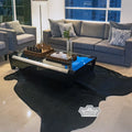 Solid Black Cowhide Rug 5' x 7' F742798