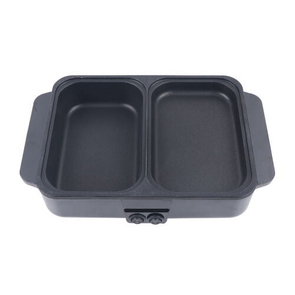 2 in 1 Non-Stick Electric Hot Pot BBQ Grill Pan 110V Y48440