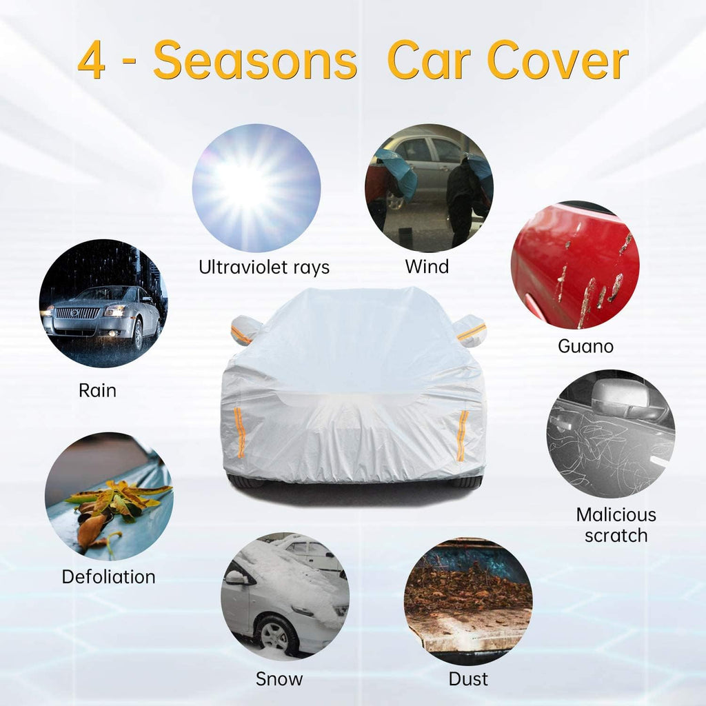 6 Layers Waterproof Cotton SUV Car Cover with Zipper T417331