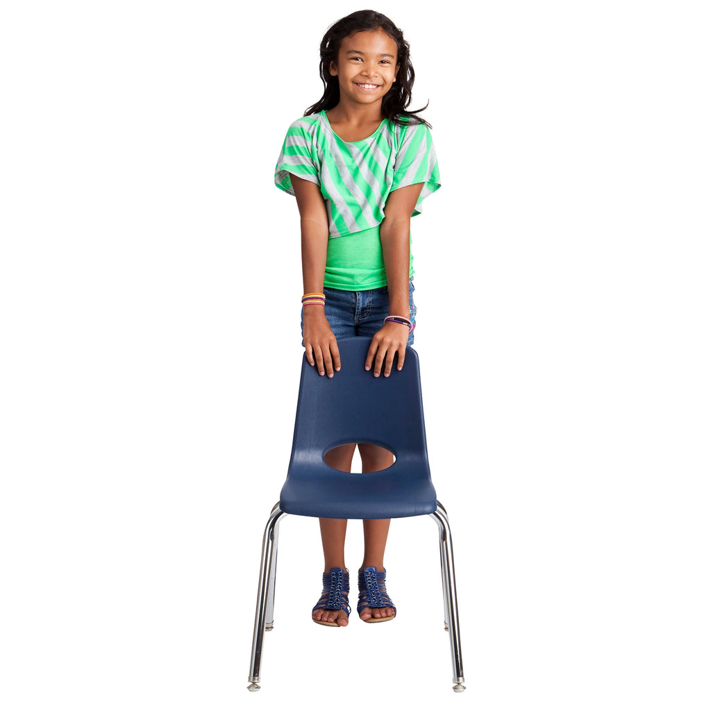 Navy Stack Chair with Swivel Glides, 6-Piece Set N65612