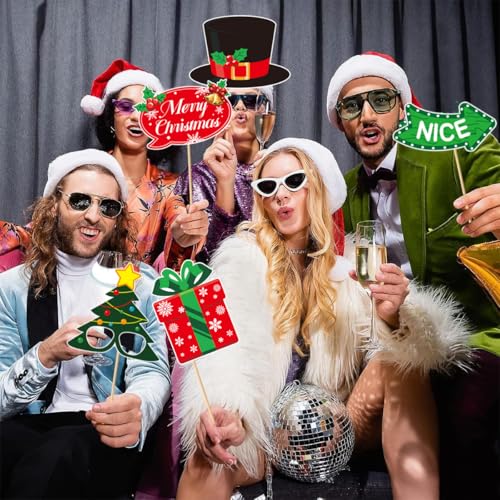 Christmas Photo Booth Props Party Decorations with Photo Frame B579628