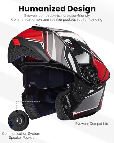 Matte Black Modular Full Face Motorcycle Helmet Z109