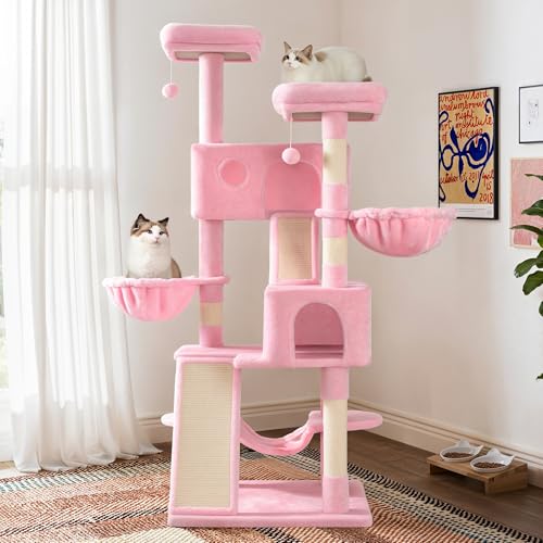 Grey Cat Tree with Sisal Scratching Posts Z661950