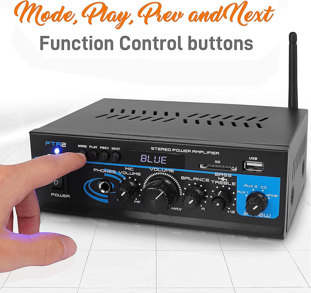 2X40W Bluetooth Dual Channel Stereo Amplifier Q4399