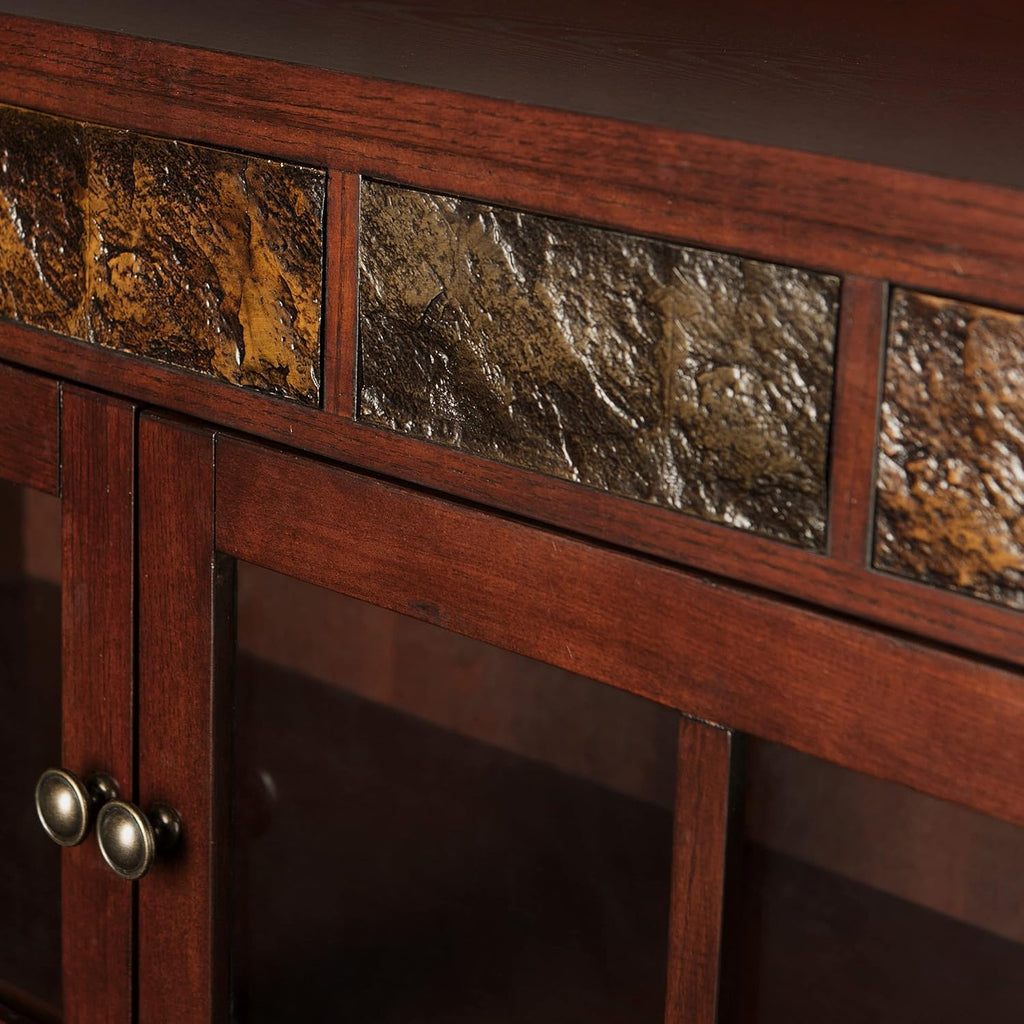 Red Washed Sideboard & Curio R769