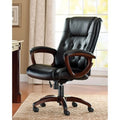 Black Bonded Leather Office Chair with Arms K29715