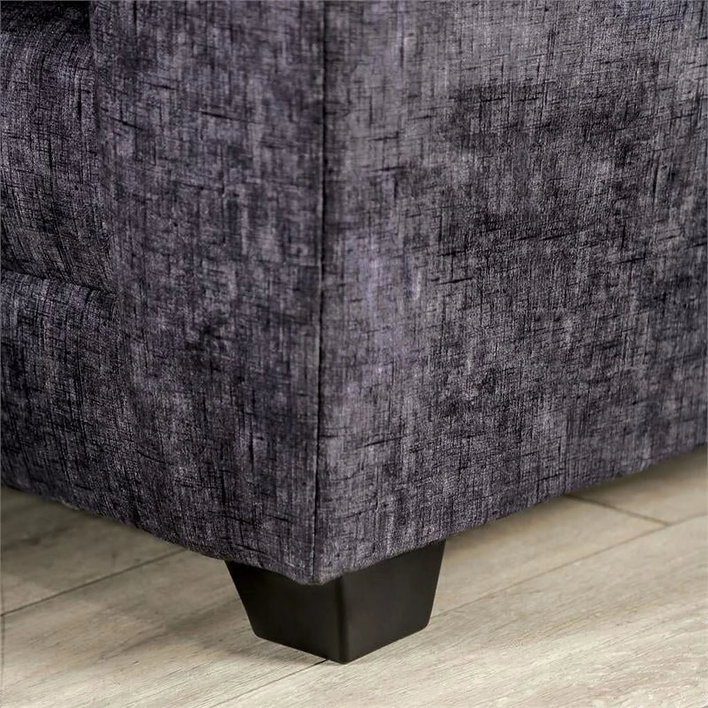 Charcoal Fabric Upholstered Sofa J8476