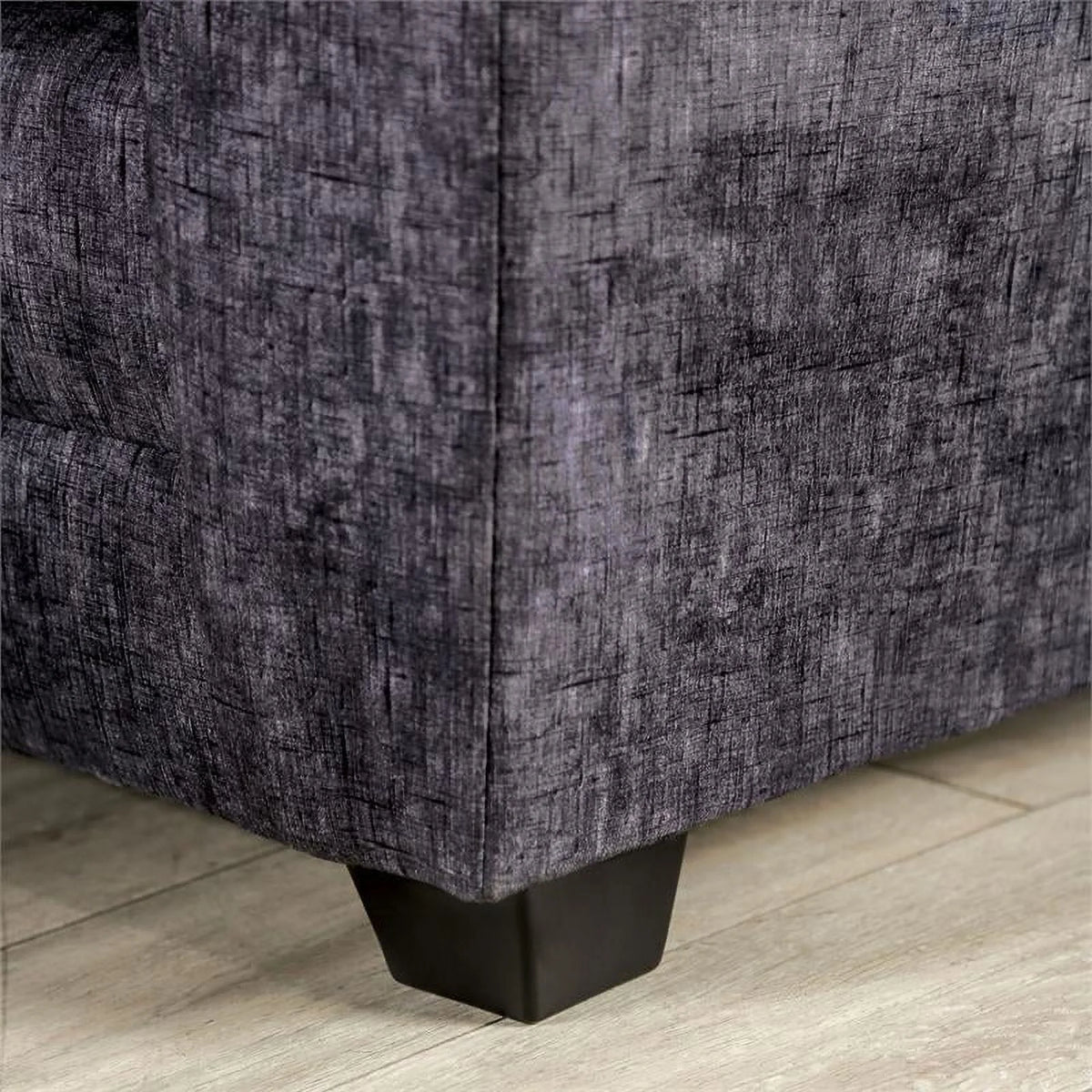Charcoal Fabric Upholstered Sofa J8476