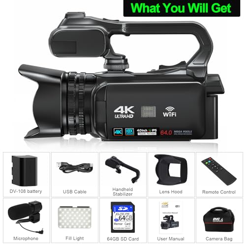 4K 64MP 60FPS Video Camera V1037