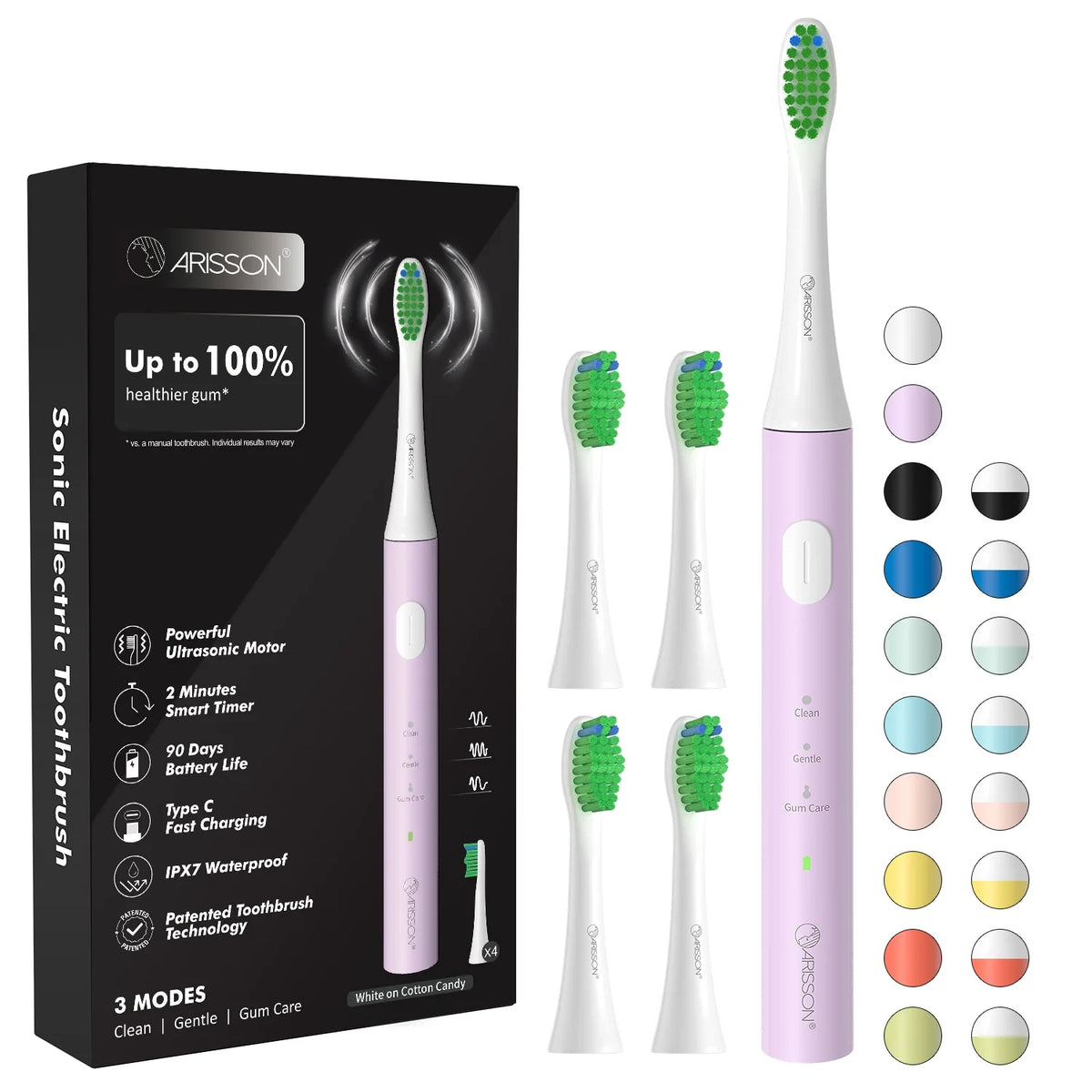 Sonic Electric Toothbrush with 2 Mins Smart Timer F468745
