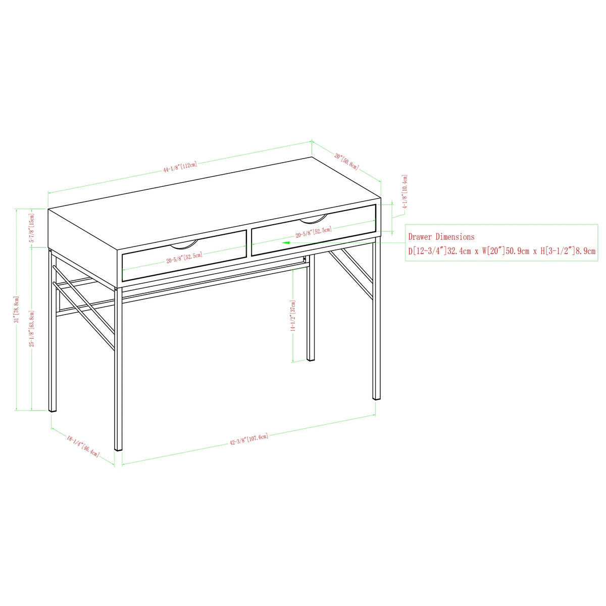 Grey Writing Desk J80159