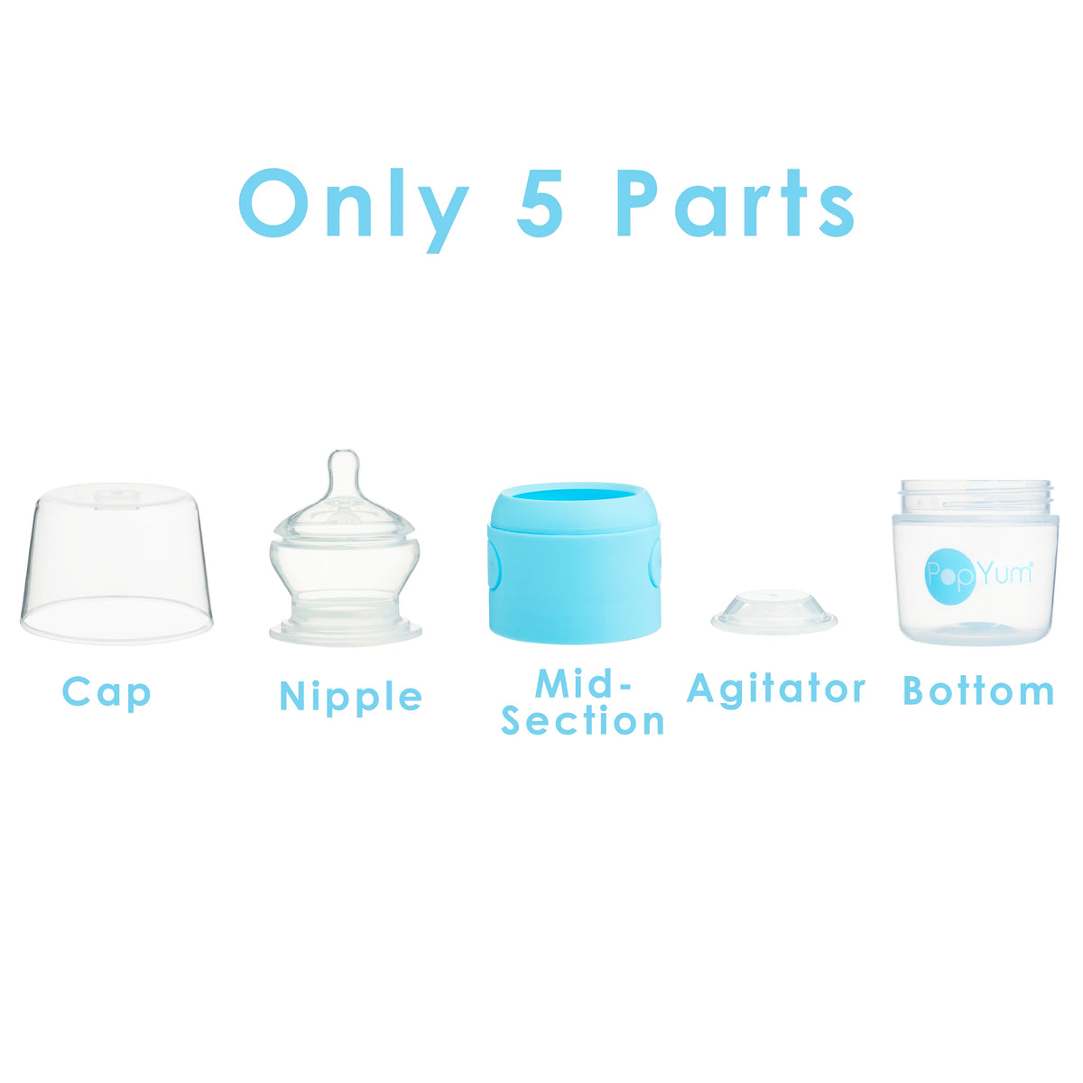 5 oz Sky Blue Anti-Colic Baby Bottle, 3-pack F386