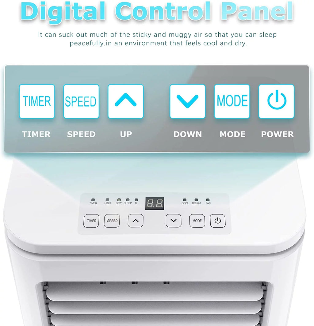 8000 BTU Portable Air Conditioner with Dehumidifier and Fan X957