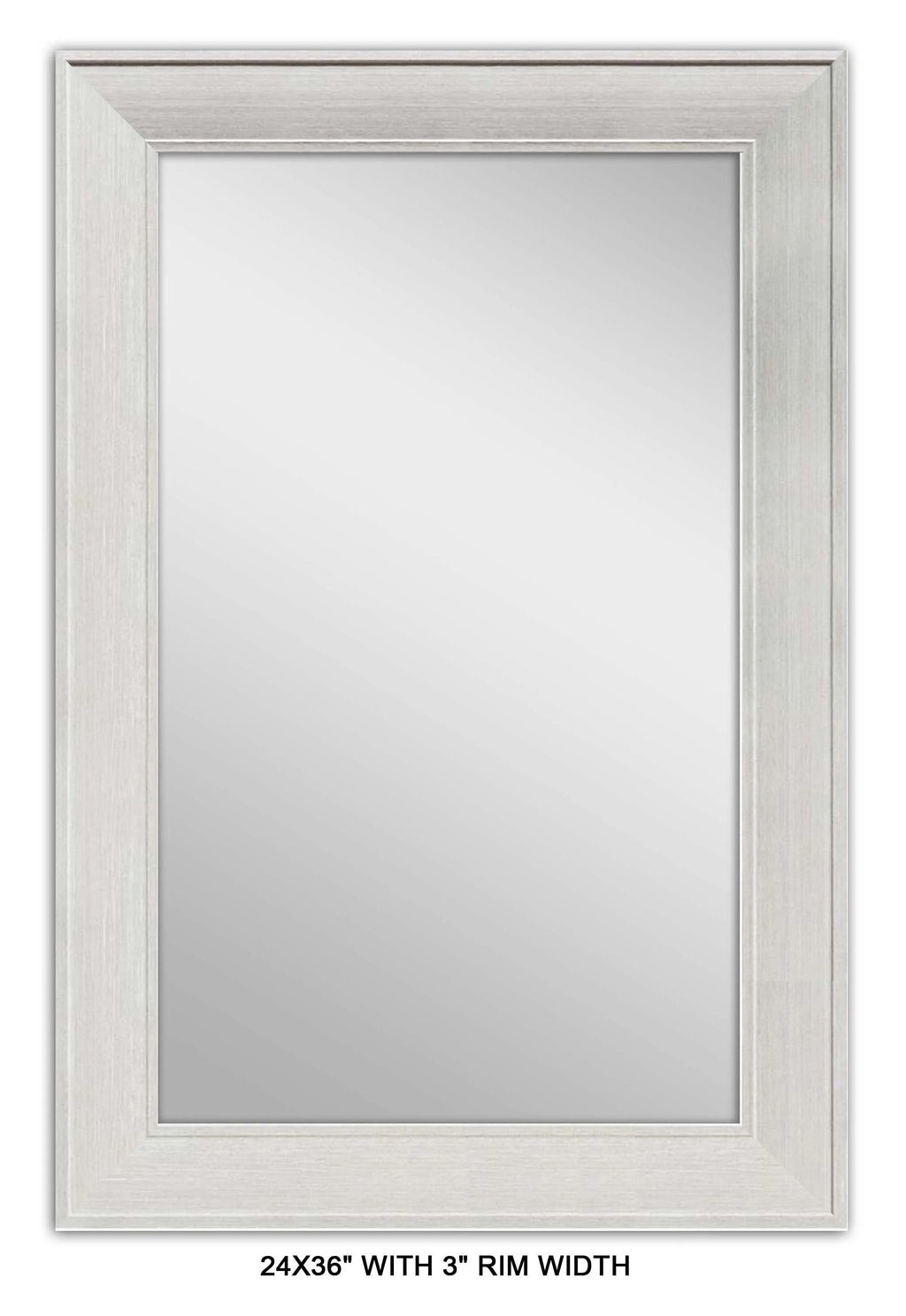 Grey Rectangle MDF Wall Mirror T4489