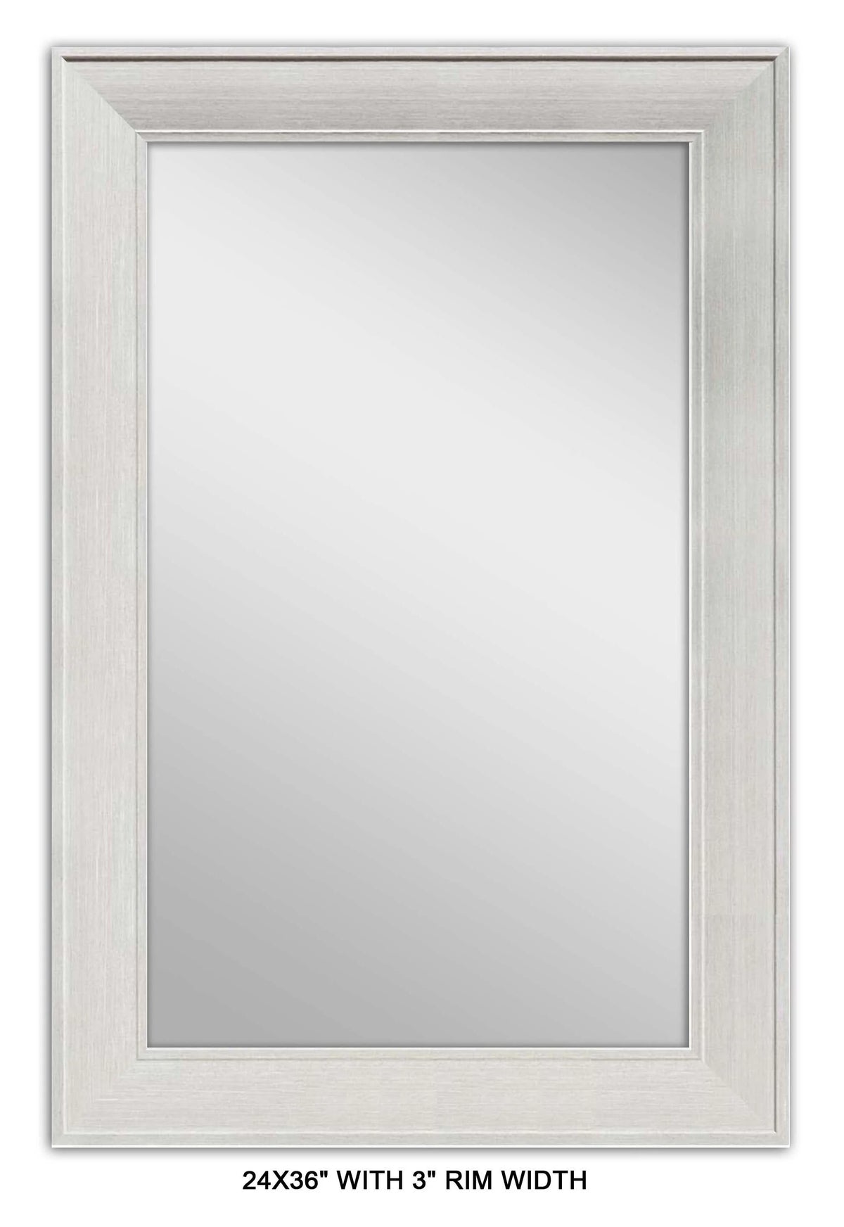 Grey Rectangle MDF Wall Mirror T4489