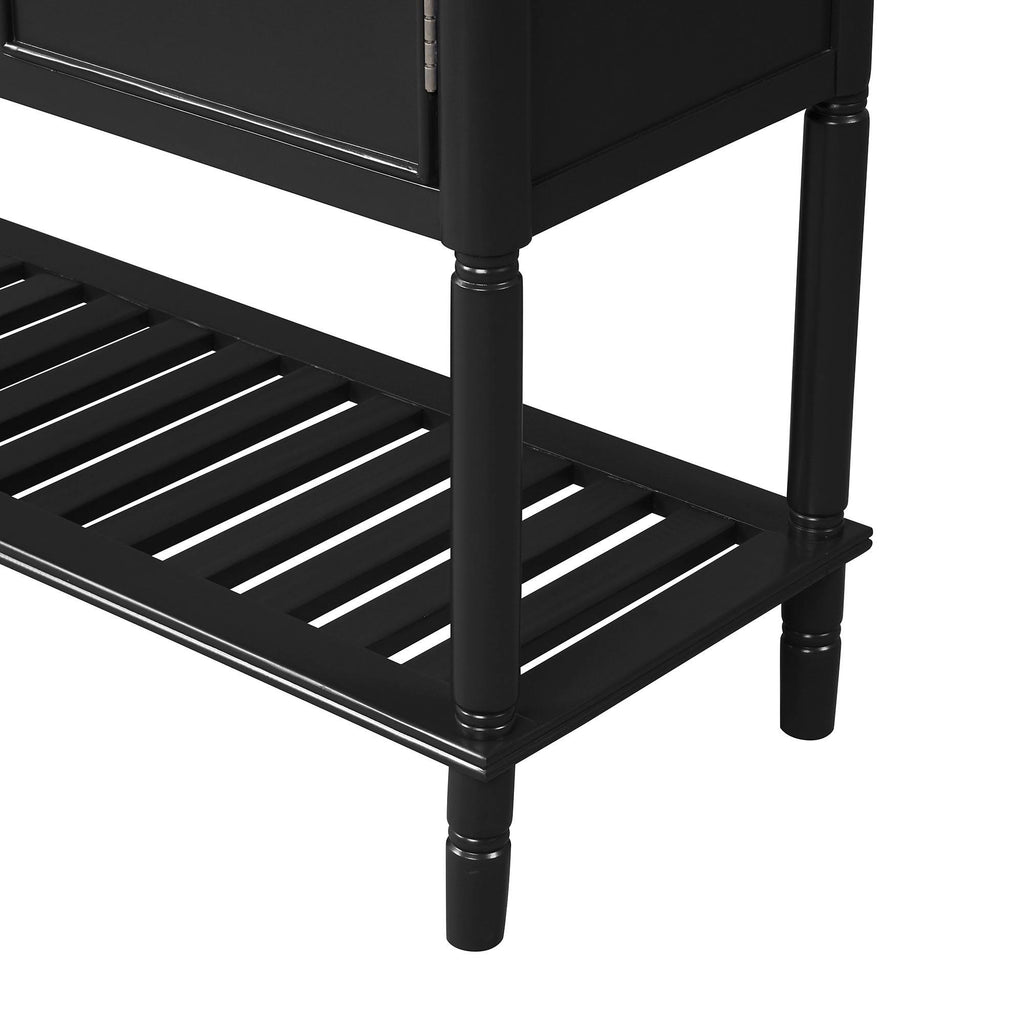 Black 45-Inch Solid Wood Console Table L9150