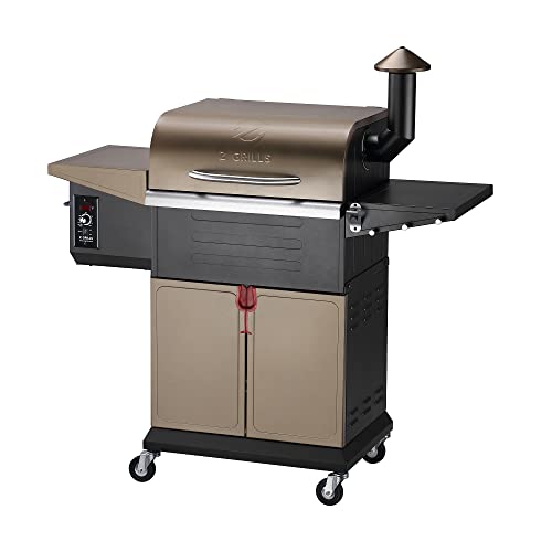 Wood Pellet Grill Smoker with PID Controller, 8-in-1 BBQ Grill, 572 sq in Cooking Area E7329