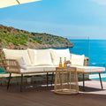 3-piece Woven Outdoor Sectional Sofa Set Y6874