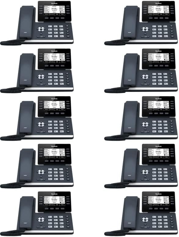 IP Phone 10 Pack 12 VoIP Accounts 3.7-Inch Graphical Display I546701