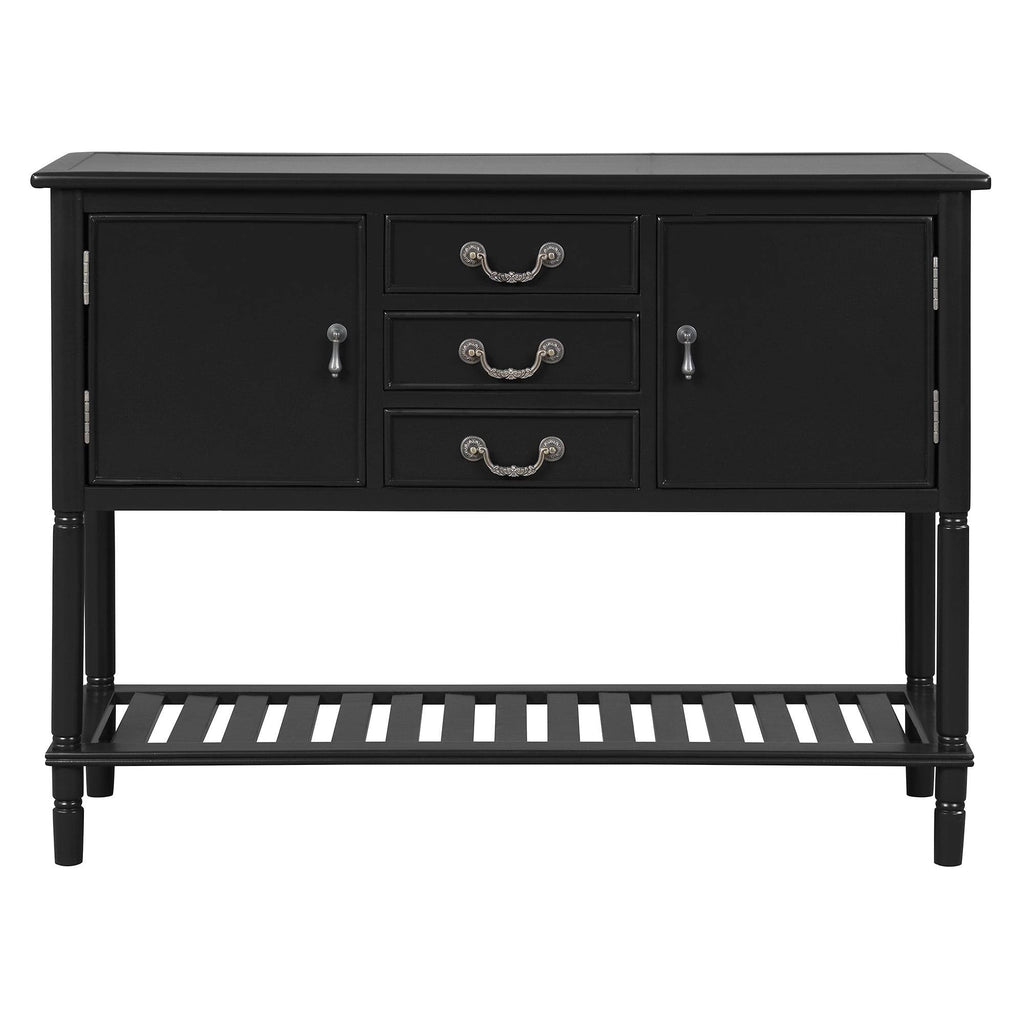 Black 45-Inch Solid Wood Console Table L9150