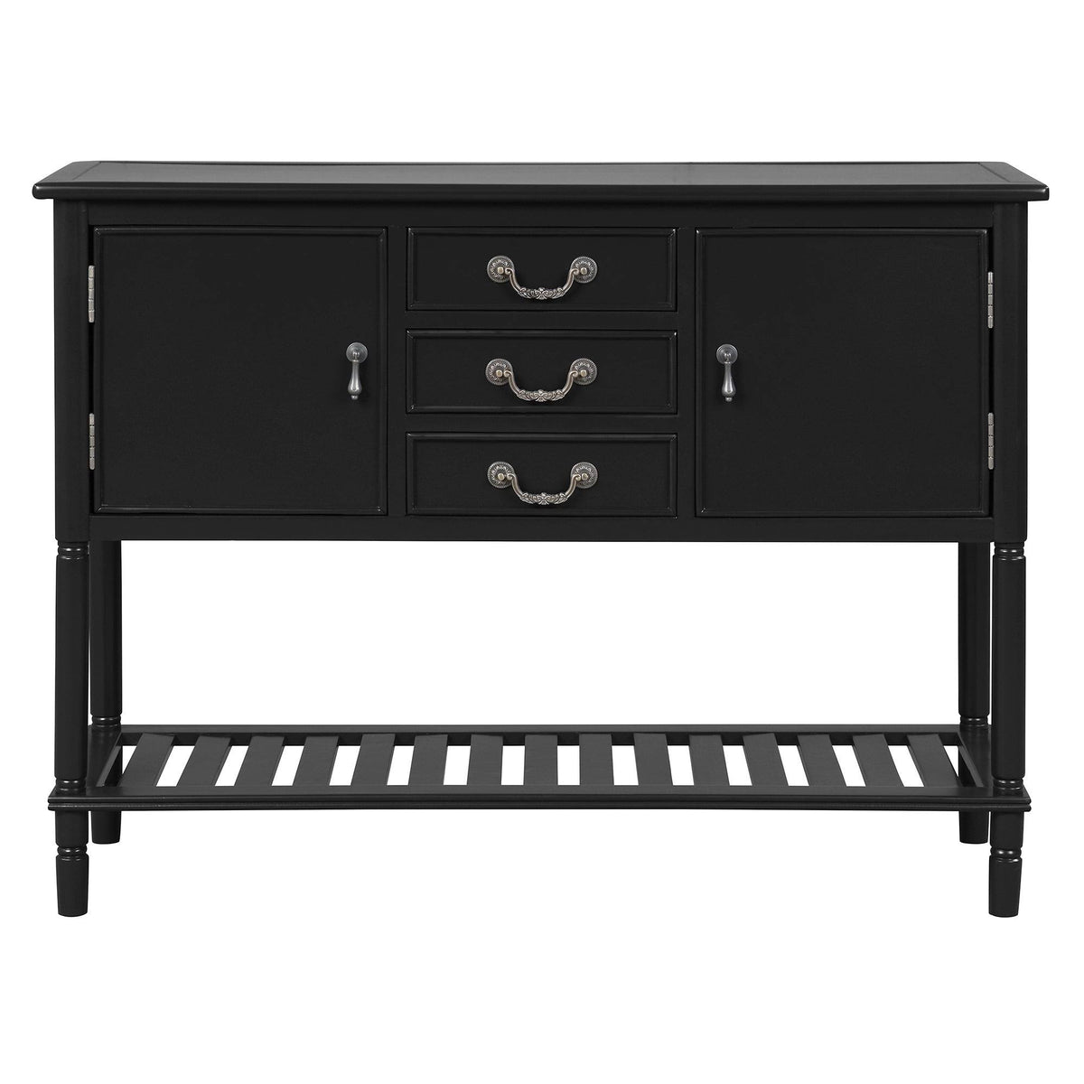 Black 45-Inch Solid Wood Console Table L9150