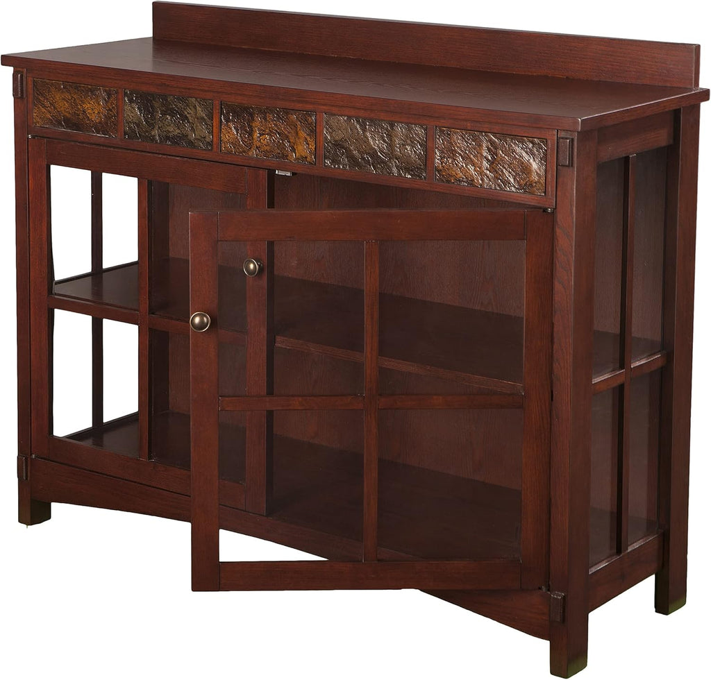 Red Washed Sideboard & Curio R769