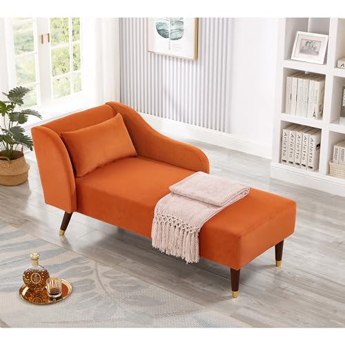 Grey Velvet Chaise Lounge with Tilting Backrest L81045