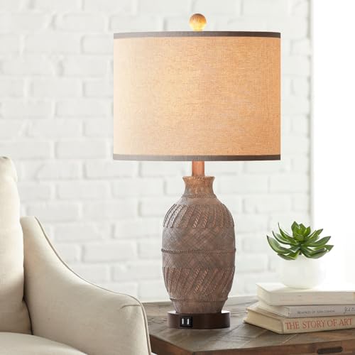 Set of 2 Dimmable Touch Control Table Lamps with USB Ports and AC Outlet B118224