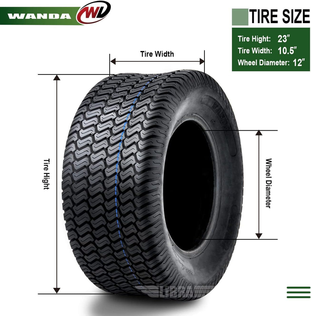 23x10.5-12 Lawn Mower Turf Tire Pack of 2 C978618