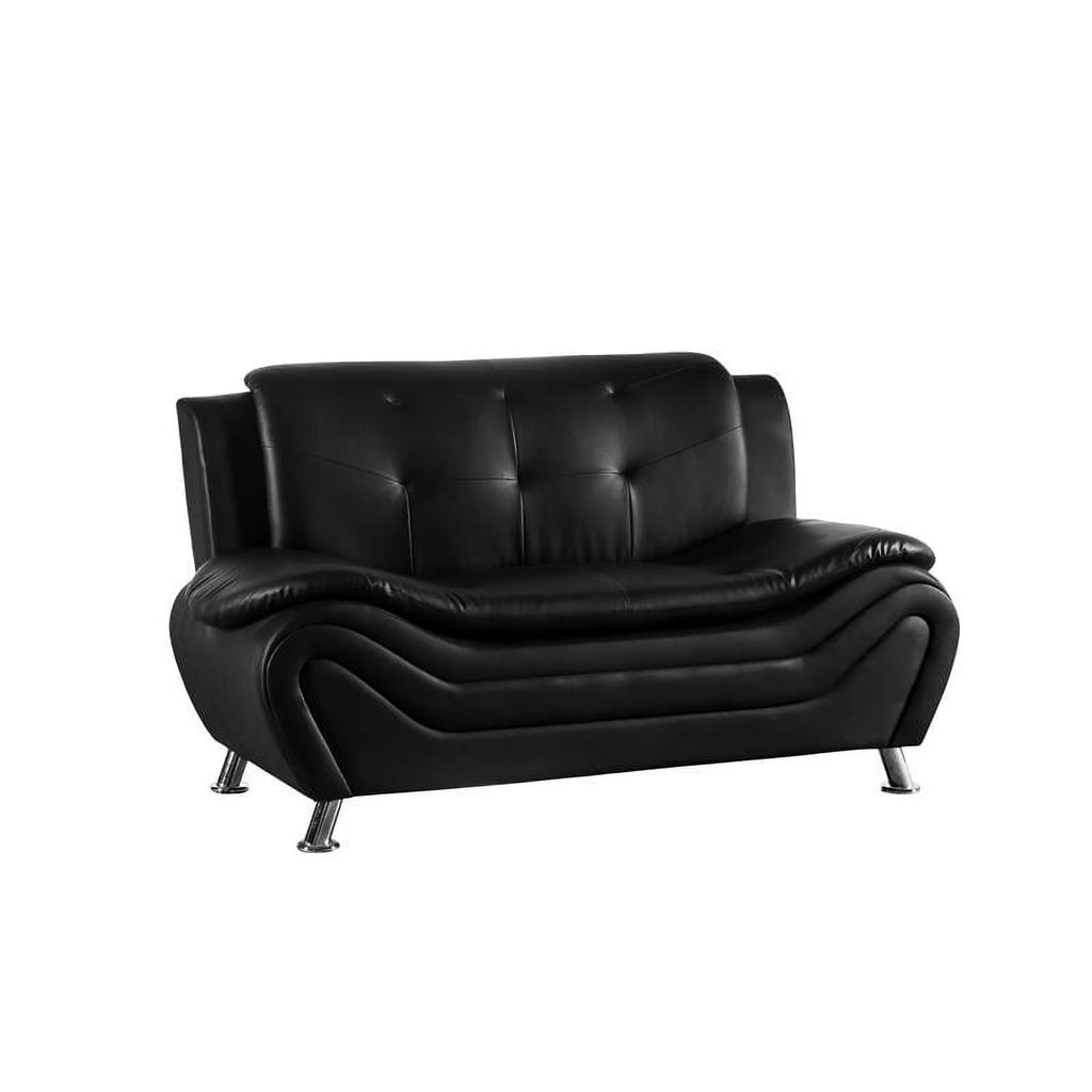 Black 3 Piece Sofa Loveseat and Armchair Living Room Set R26422