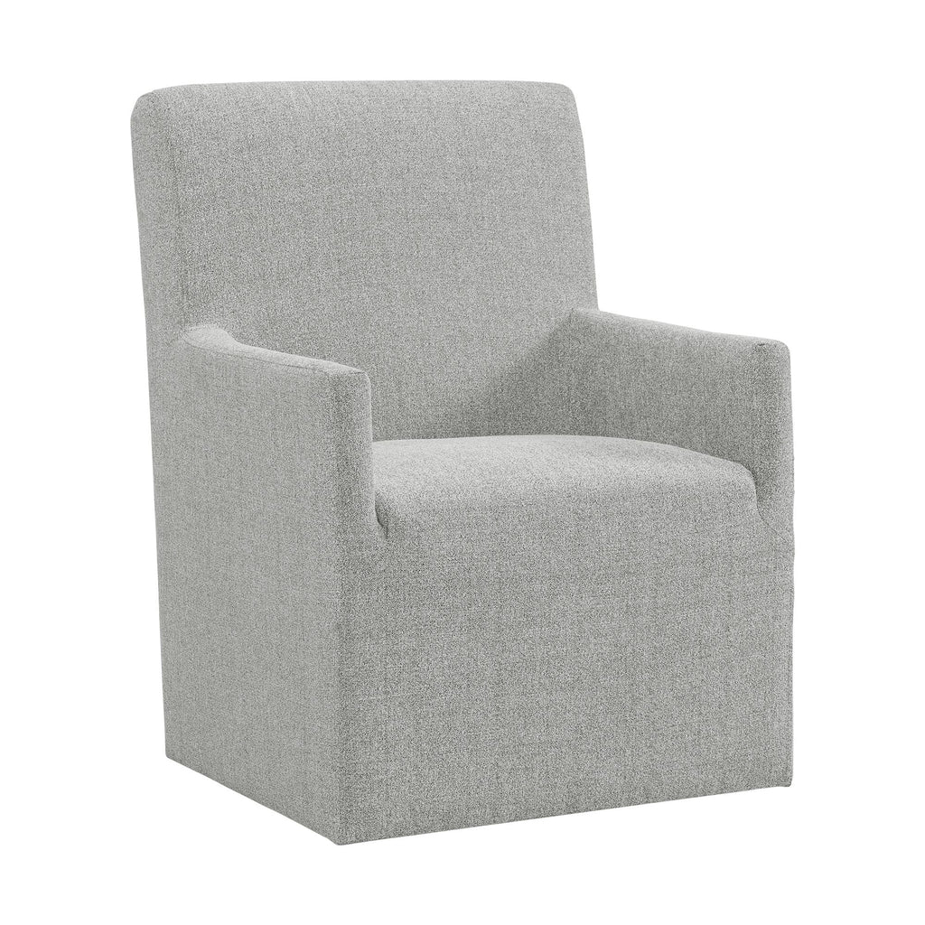Gray Upholstered Arm Chair Set D147