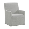 Gray Upholstered Arm Chair Set D147