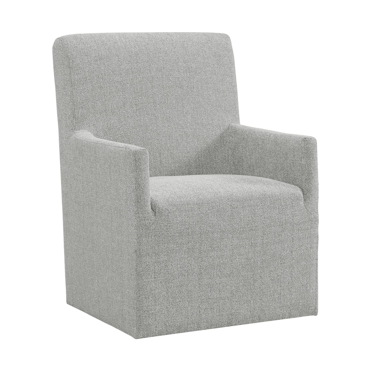 Gray Upholstered Arm Chair Set D147