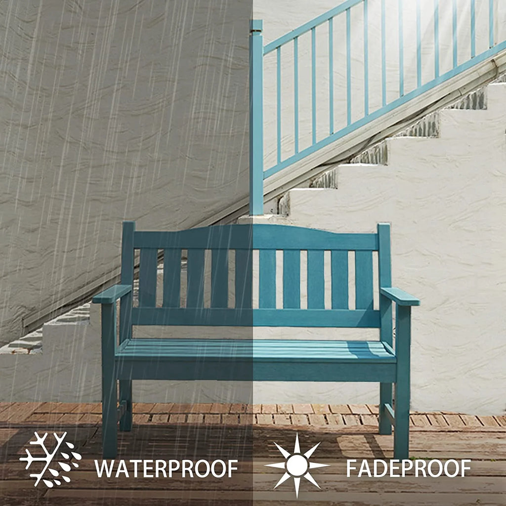 Poly Lumber Weatherproof 2-Person 50" Outdoor Bench O6378