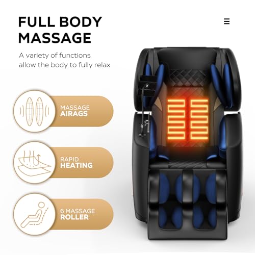 3D Zero Gravity Shiatsu Massage Chair Recliner with Heating R6065