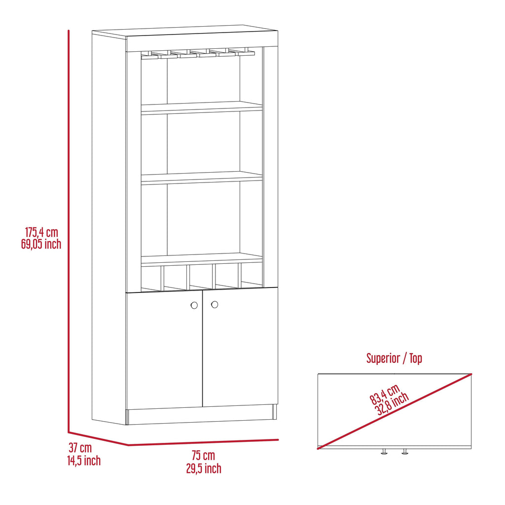 Black Wengue Bar Cabinet D81046