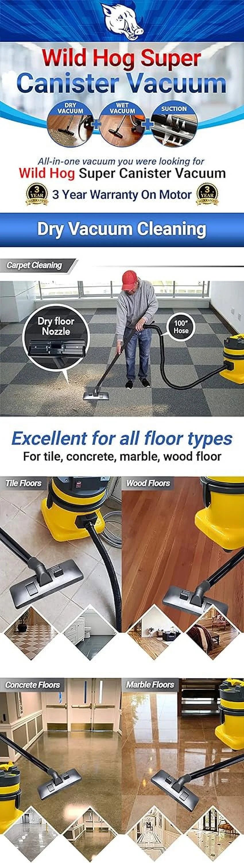 Wet Dry Canister Vacuum 4 Gal M867