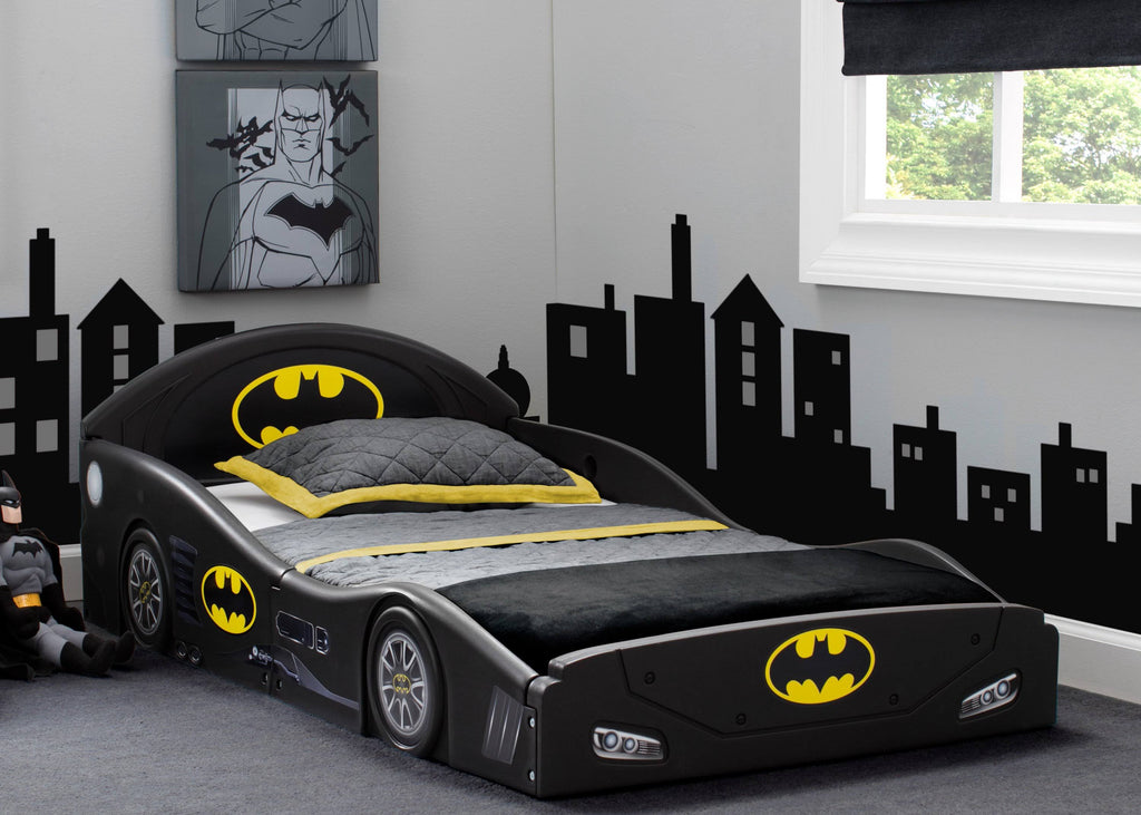 Batman Batmobile Car Sleep and Play Toddler Bed with Attached Guardrails Z349