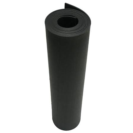 Black Rubber Garage Flooring Sheets and Rolls 3/8 in. T x 4 ft. W x 4 ft. L R931907