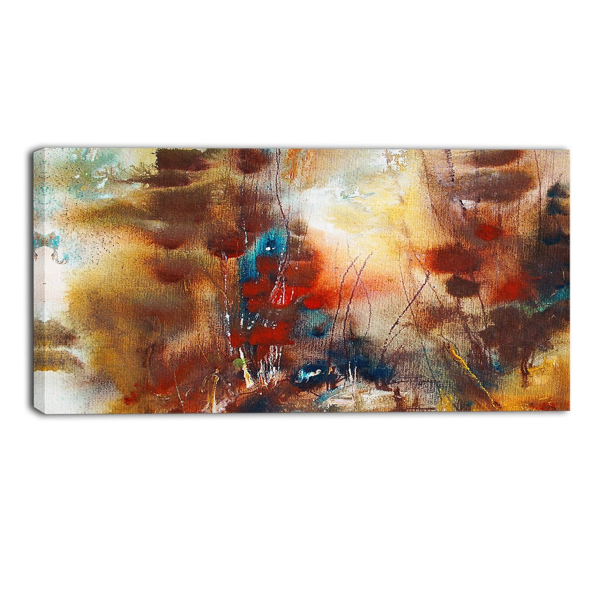 Brown Abstract Canvas Artwork H6684
