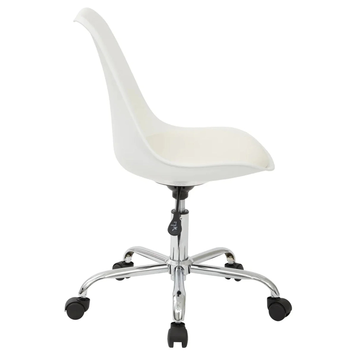 White Office Chair with Chrome Base L276892