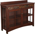 Red Washed Sideboard & Curio R769