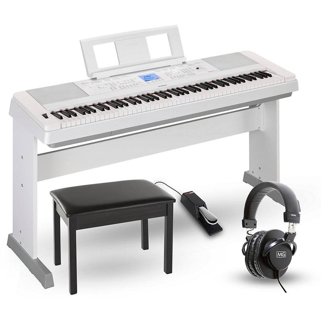 DGX-660 88-Key Portable Grand Piano Package White L56656