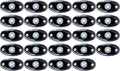 24 Pods LED Neon Underglow Light Waterproof Rock Light Kits 9W 800LM Y600419