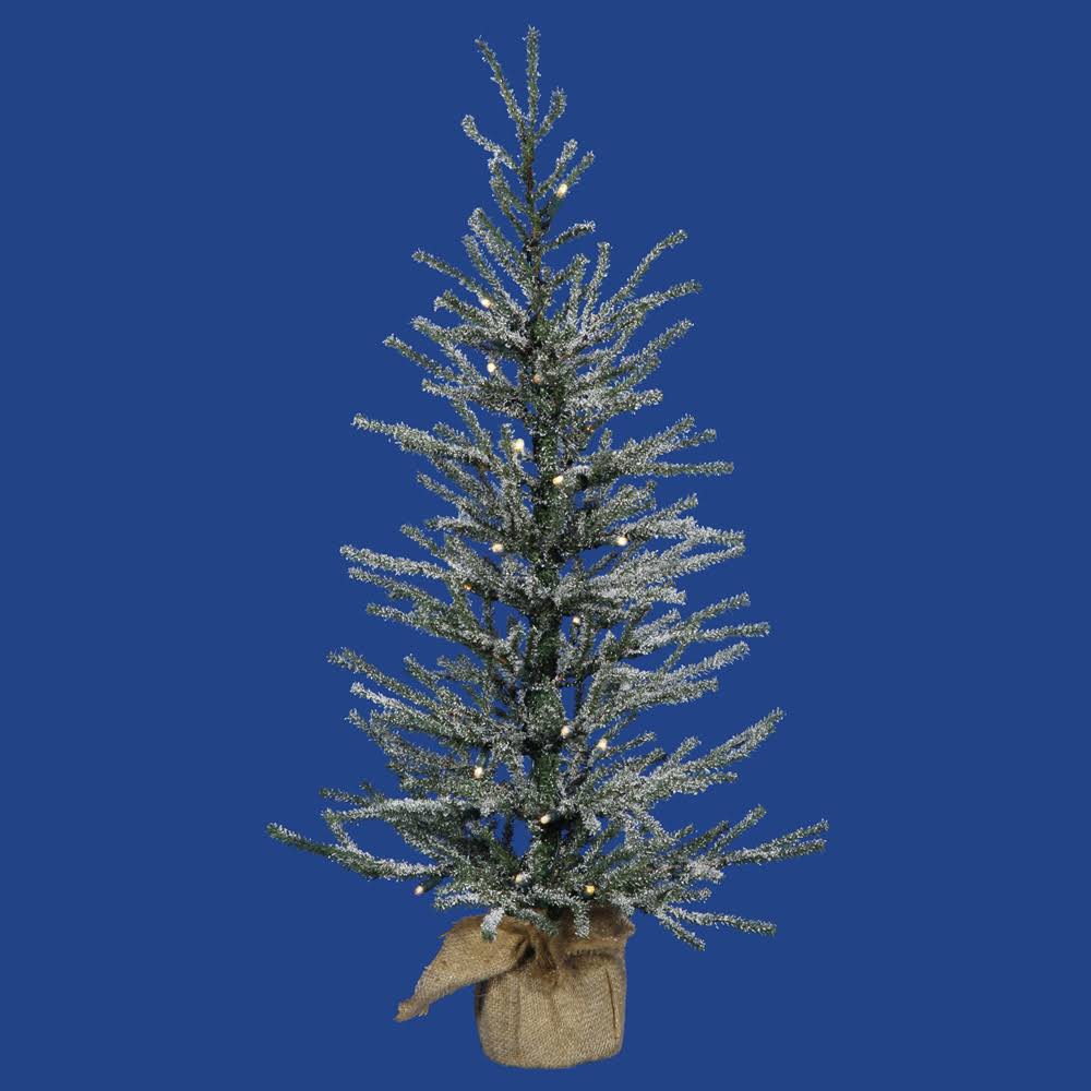 48x22 Frosted Artificial Christmas Tree with 70 Clear Lights W116
