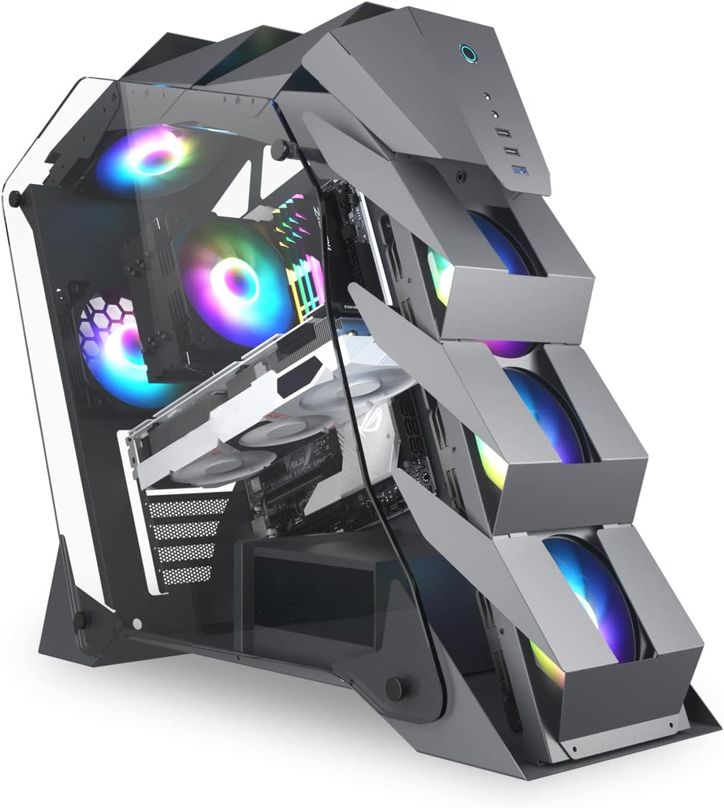 Mid-Tower ATX PC Gaming Case Dual Tempered Glass High Airflow G100009